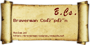 Braverman Csépán névjegykártya